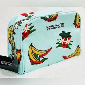 Marc Jacobs Fragrances banana fruit print perfume makeup cosmetic bag